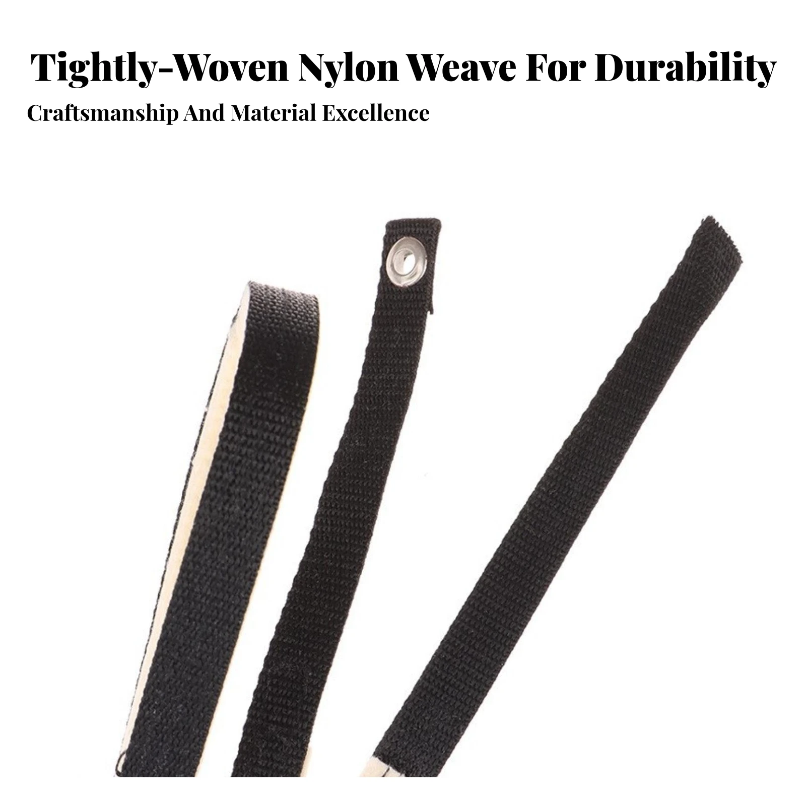 Exercise Bike Strap with Metal Eyelet Adjustable Woven Training Strap Straps Light Flexible for Fitness Enthusiasts