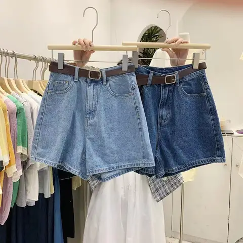 여성용 루즈한 데님 반바지, 한국판 패션 및 문학
