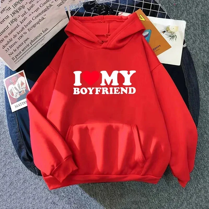 2025 رائجة البيع زوجين هوديي الكلاسيكية الحب BF GF البلوزات الملونة كل موسم رجل امرأة المنزل في الهواء الطلق عادية رياضي فضفاض البلوز
