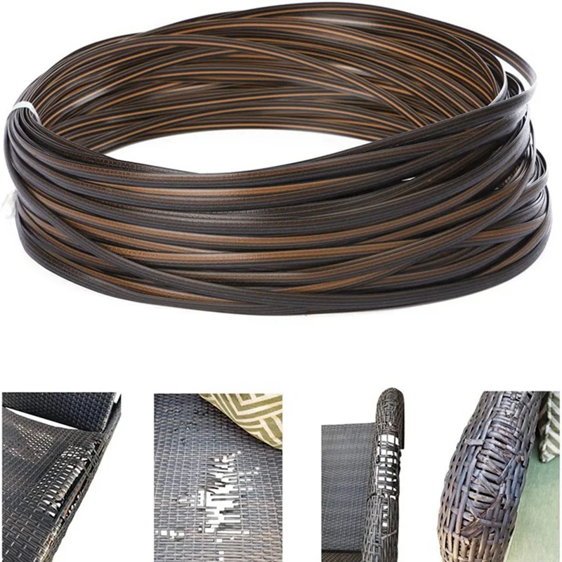Wicker Repair Kit, Plastic Rattan for Patio Chair Repair Flat Wicker Furniture Repair Replacement