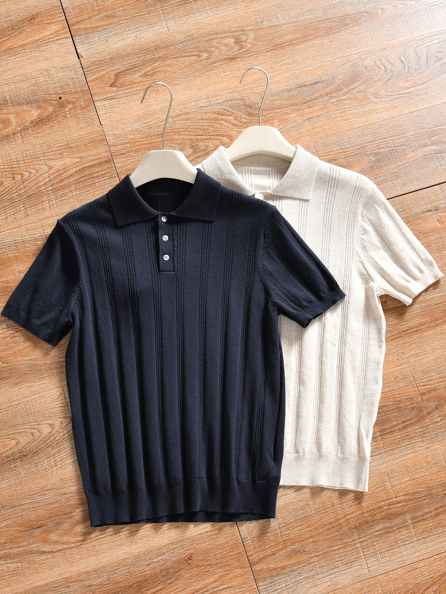 Italian Style Men's Summer Business Casual  Shirt Short Sleeve Mixed Flax Lyocell Casual Collar Trendy Breathable Moistur...