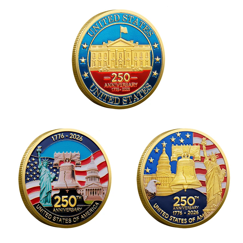 Moneda conmemorativa del 250 ° aniversario de la Independencia de la Casa Blanca, recuerdo, moneda de convención constitucional, militar de EE. UU.