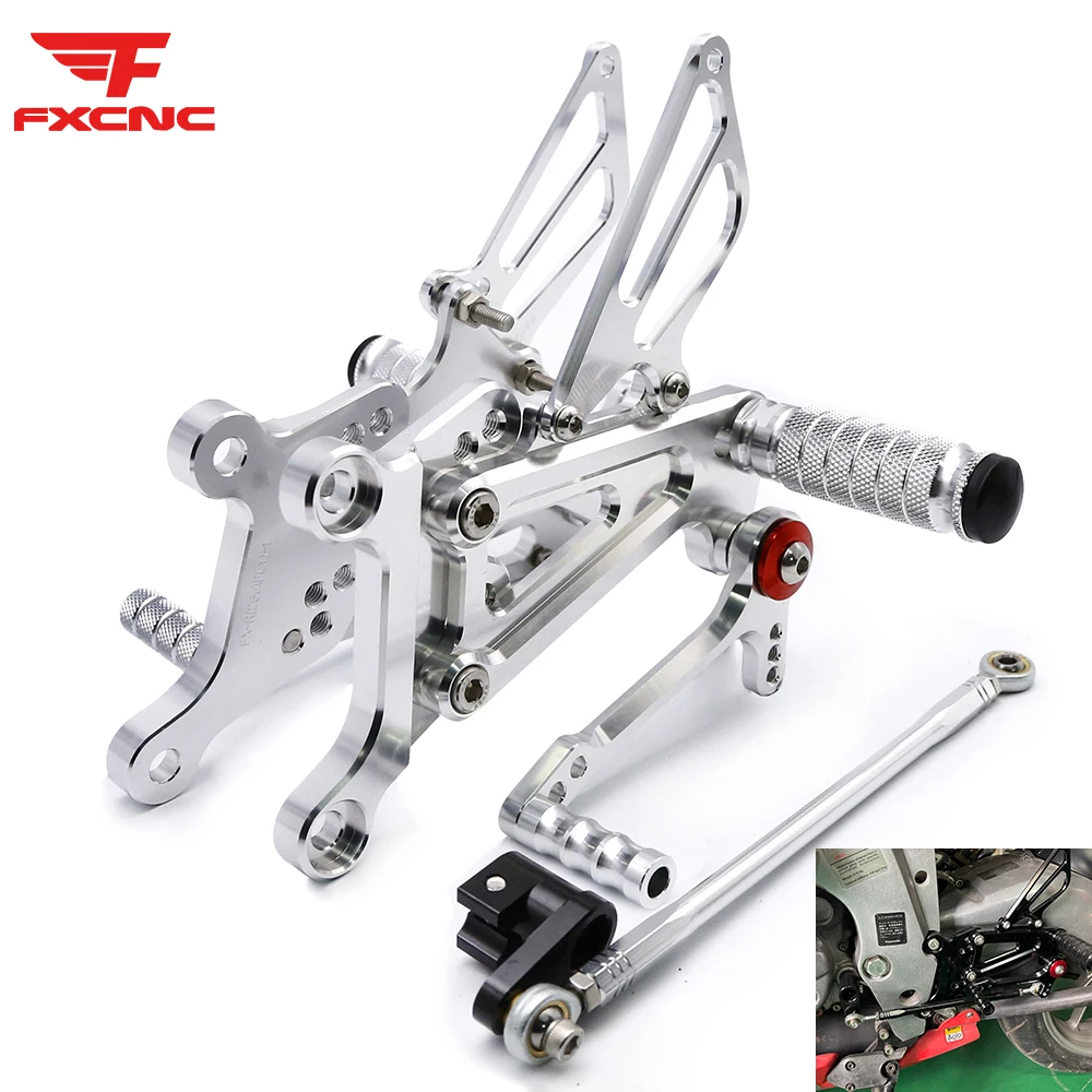 CNC Aluminum Motorcycle Rearset FootRest Footpeg For Aprilia RS125 2T 2001-2013 CNC Aluminum Footpegs Footrest Foot Peg peda