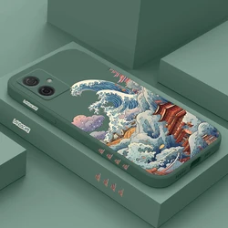 G 54 Raging Sea Silicone Phone Case For Motorola Moto G24 G34 G42 G52 G53 G50 G54 G72 G84 G100 G9Plus G8Play 50Fusion Cover