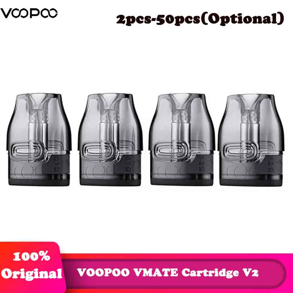 Original VOOPOO Vmate Cartridge V2 Pod 3ml for Vmate kit/Infinity V.THRU Pro Electronic Cigarette