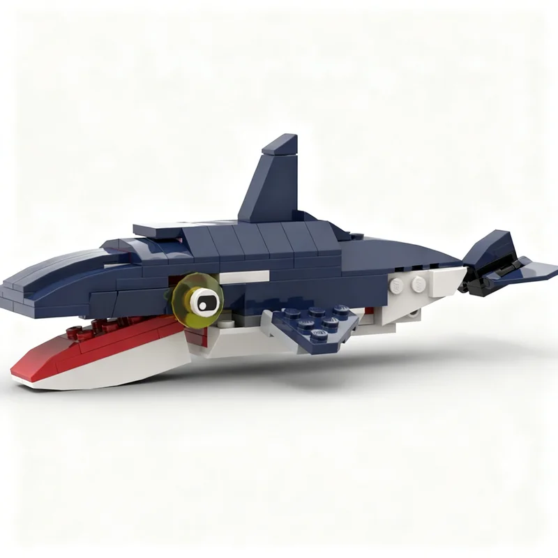 118pcs MOC City Whale Model Building Blocks Christmas Gift Toy Education 3D Birthday Assemble Idea Craft Creative Collection