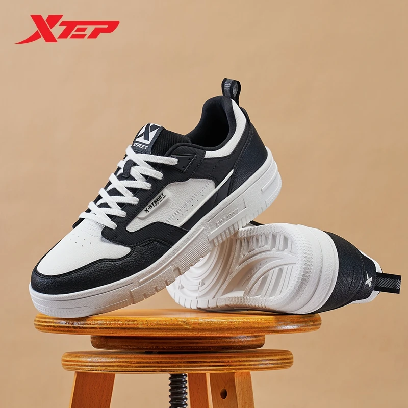 Xtep Skateboard Shoes Men\'s Anti-Slip Fashion Causal Street Sports Shoes Soft Lightweight Wear-Resistant Sneakers 877419310033