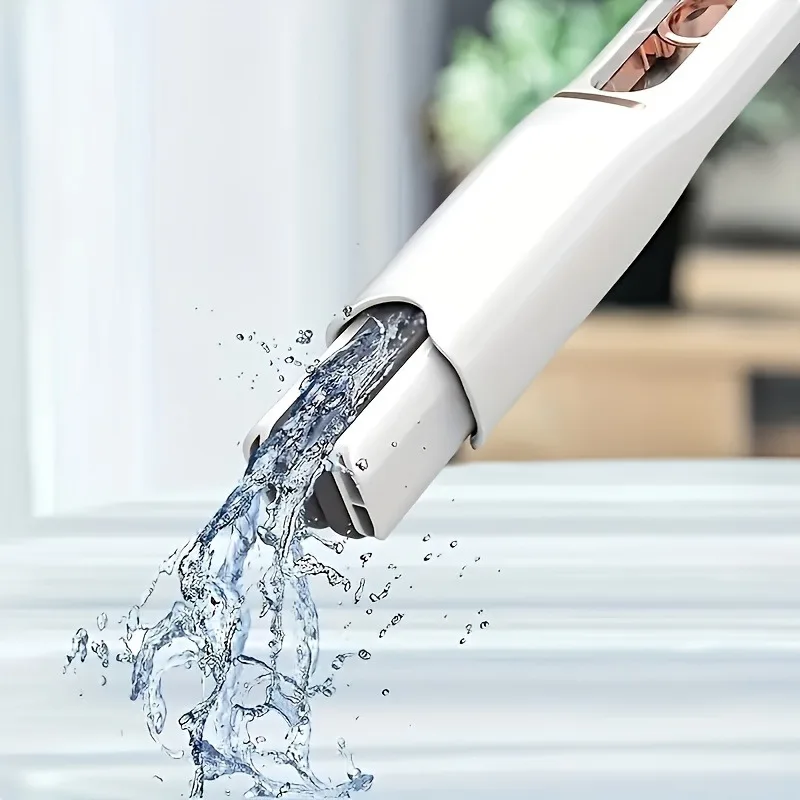 1pc Portable mini mop, self squeezing sponge mop, household mini desktop car glass cleaning mop