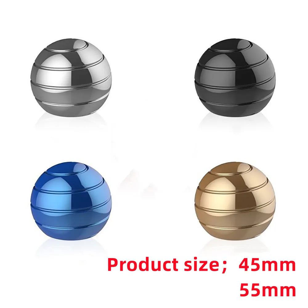 Desktop Spherical Rotating Gyroscope Decompression Kinetic Ball Desk Toy Metal Gyro Optical Illusion Fidget Finger Toy FidgetToy