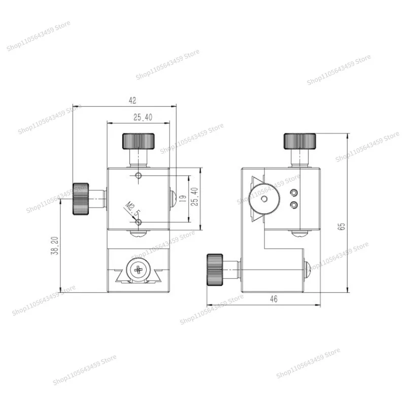 For NT304WM13L Translation Table XYZ Sliding Table Dovetail Displacement Table Optical Experimental Module Optical Platform