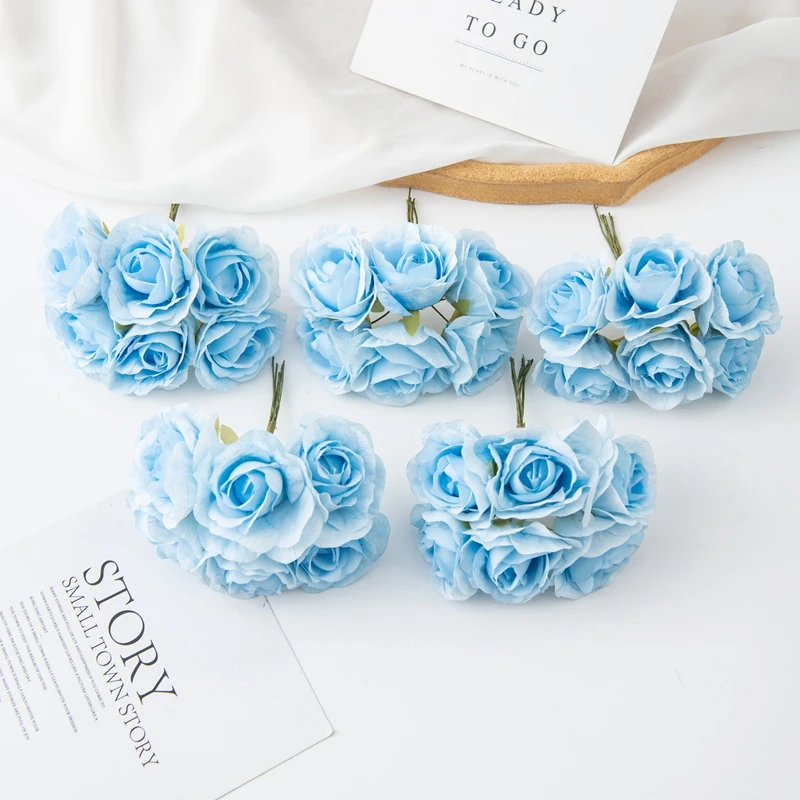 Künstliche Blumen, gefälschte Rosen, Blumensträuße, Dekoration für Zuhause und Zimmer, Accessoires, Kränze, Blumenarrangements, Hochzeitsgeschenk, Geschenkbox, Scrapbooks. – Detail 12
