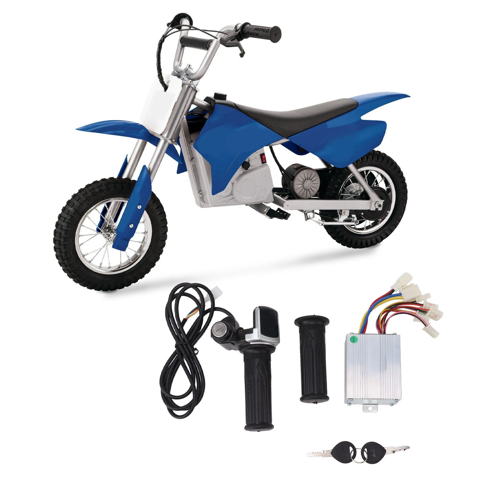 Motor Brushed Speed Controller Throttle Grip with Lock Housing for 24V Electric Scooter Modification Display Throttle Twist Grip
