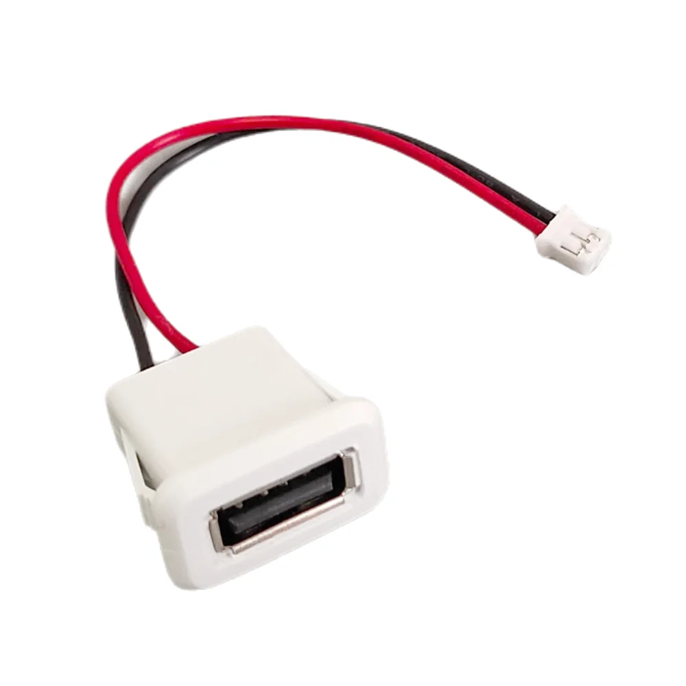 1-10 قطعة USB 2.0 أنثى مقبس الطاقة USB2.0 2/4Pin شحن ميناء موصل مع كابل PH محطات كهربائية سلك مقبس شاحن USB #4