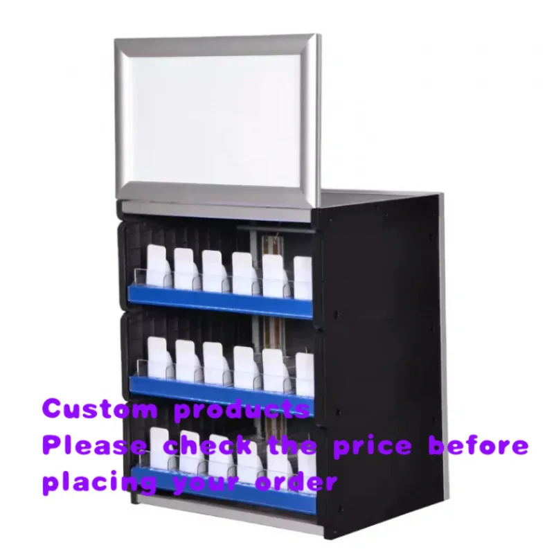 custom.Promotional Lighted Custom Lighter Display Stand 3 Tiers Countertop Acrylic Merchandiser Pusher Display Rac