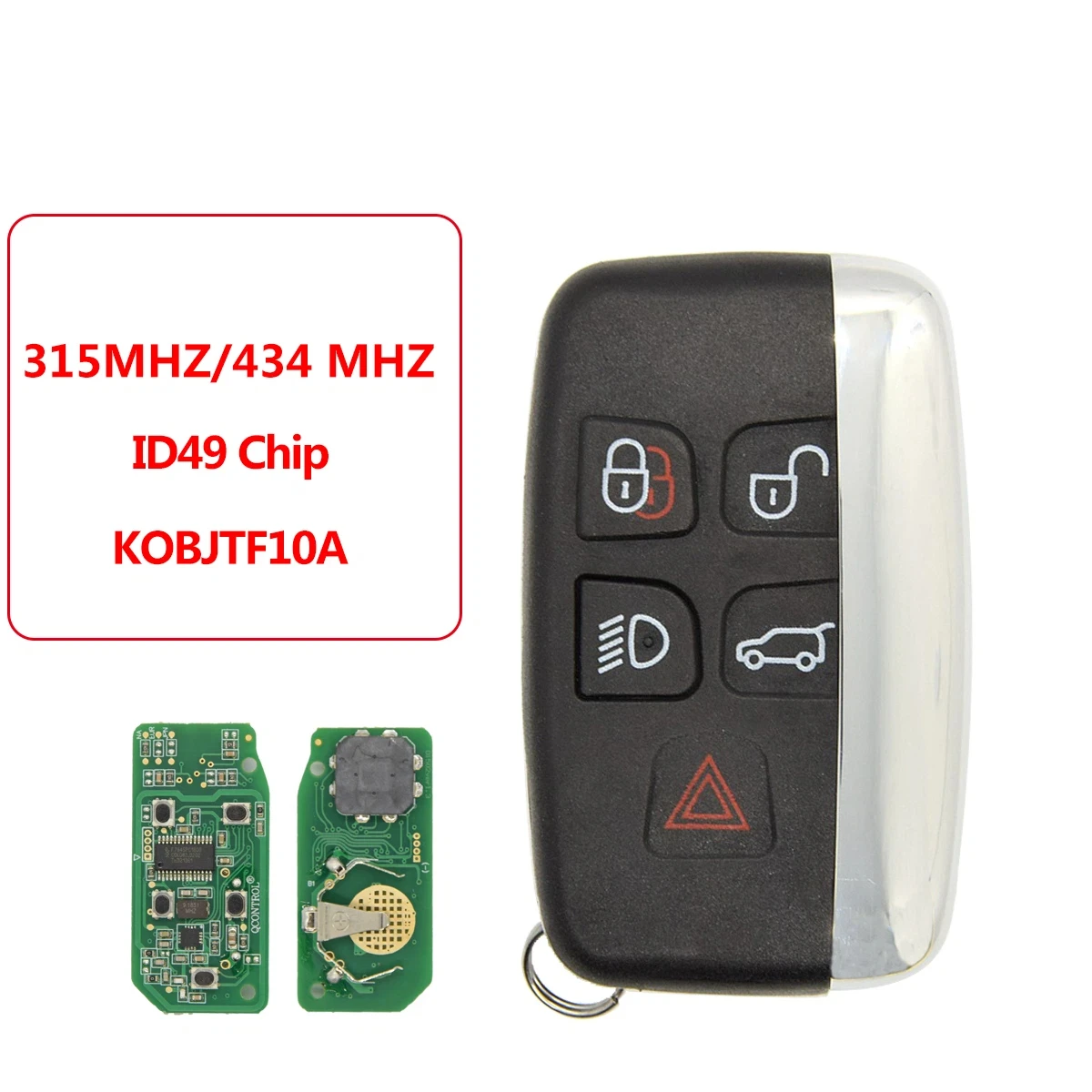 

Пульт дистанционного управления для Land Rover Discovery 4, Freelander, Range Rover Sport, Evoque, смарт-ключ 2012-2017, чип ID49, FCCID: KOBJTF10A