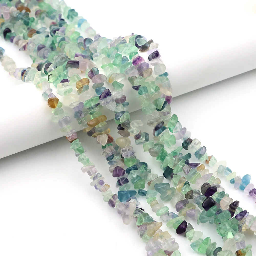 

Natural Fluorite Quartz Crystal Stone Beads Freeform Chips Gravel for Party Gift DIY Crafts Necklace Bracelet Jewelry Making