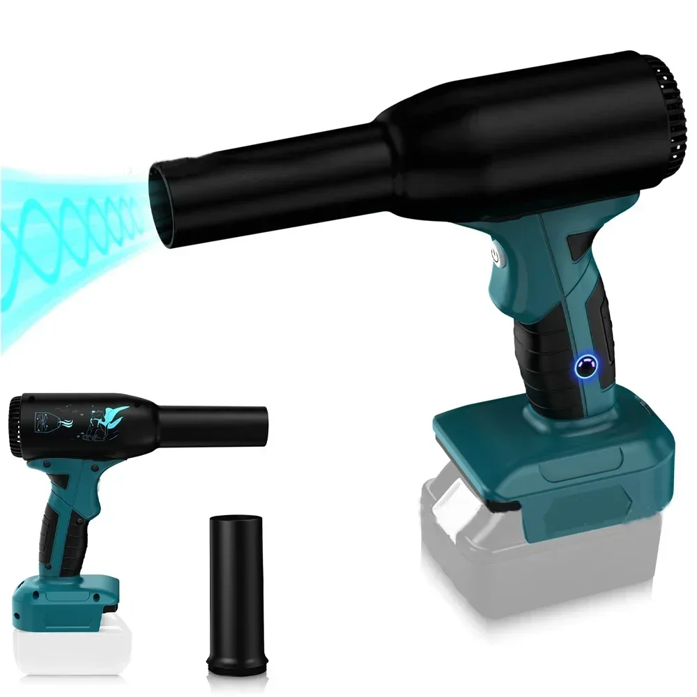 

3-скоростной ручной турбореактивный вентилятор 350 Вт, автомобильный мощный вентилятор, совместимый с литий-ионными аккумуляторами Makita 18 В 20 В BL1830B BL1840B