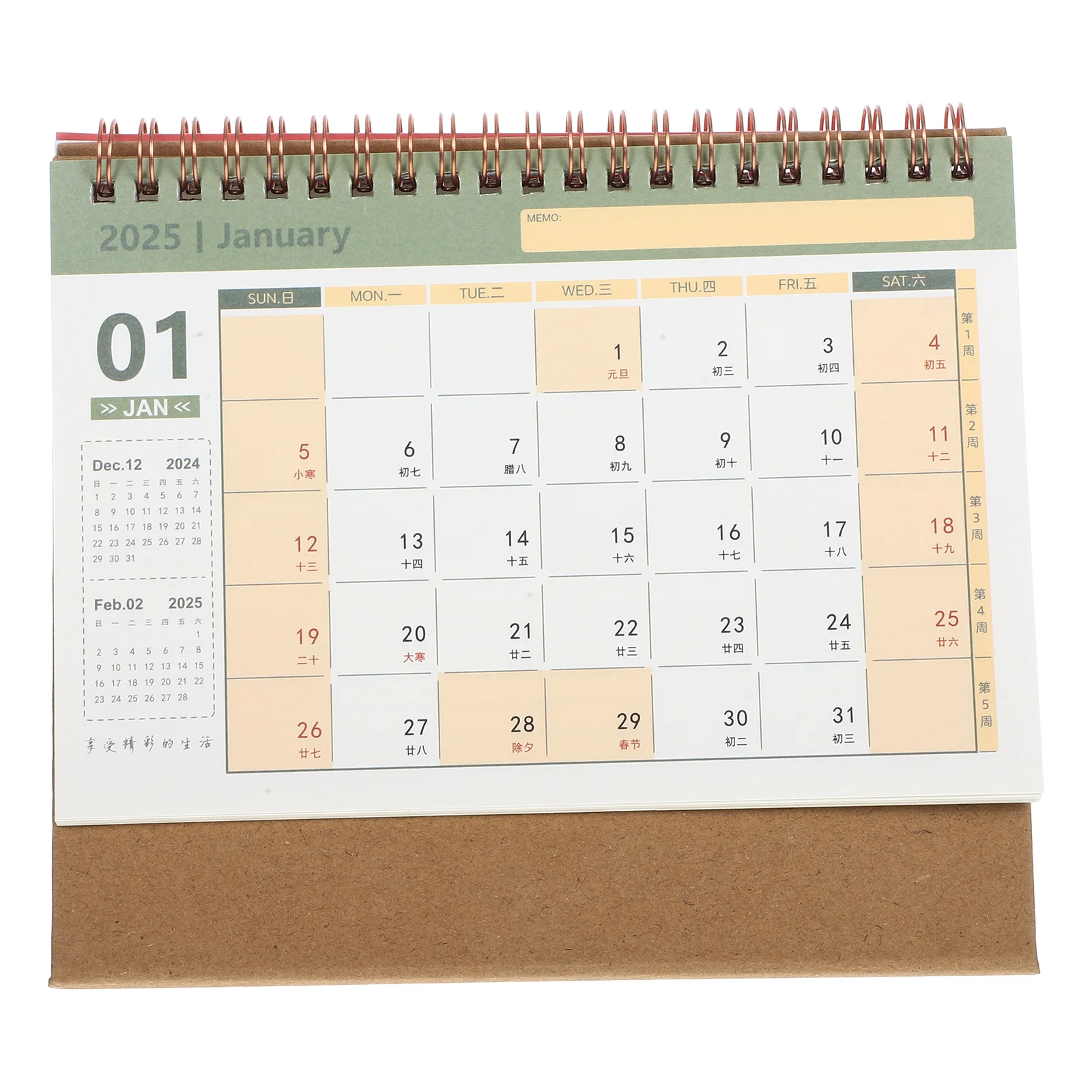 

2025 Desk Calendar Office Accessory Decorative Month The Notebook Noting Standing Household Large