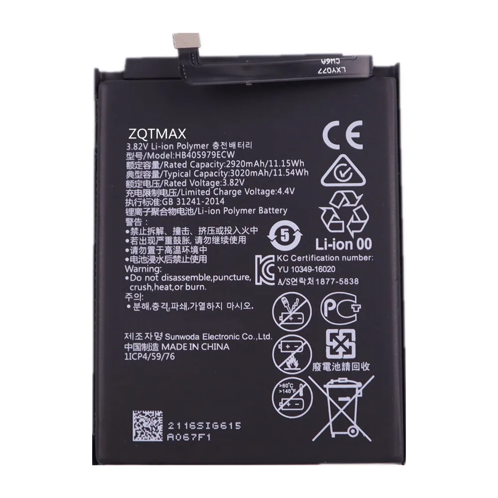 HB405979ECW Battery For Huawei P9 Lite Mini Enjoy 6s Nova Lite 2017 Y5 Lite Prime Y5p Y6 Y6s Honor 6A 6C 7A 8A Pro 8S Prime 9S