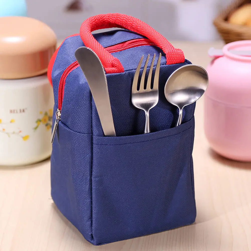 

2pcs Insulation Lunch Bag Oxford Cloth Bento Storage Bag Leak Resistant Liner Eco Aluminum Preservation Portable