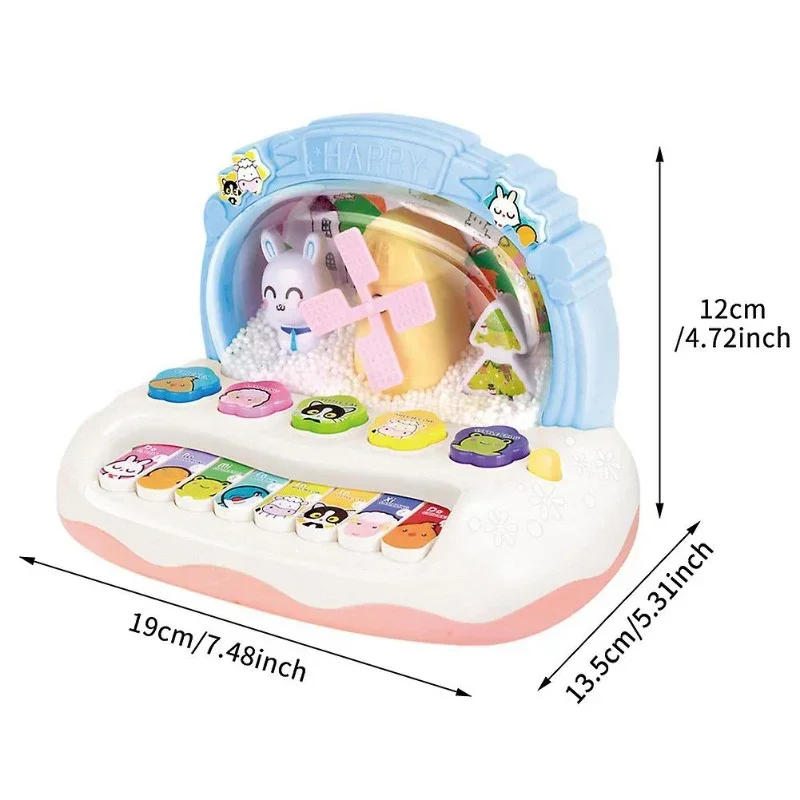 Baby Musical Toy with Animal Sound Kids Piano Keyboard Electric Flashing Music Instrument Early Educational Toys for Children