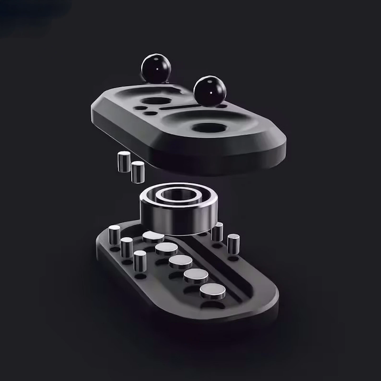 Neue 2-in-1 Eule Fidget Spinner Slider ADHS Hand Spinner Metall EDC Fidget Spielzeug Büro Schreibtisch Dekompression Stress Relief Spielzeug