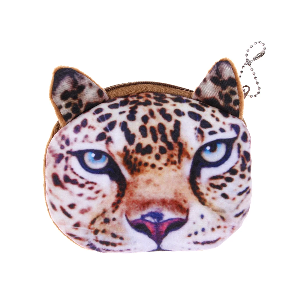 Mini monederos de dibujos animados coreanos, Tarjetero con estampado de animales, cartera para llaves, bolsa de maquillaje, cartera Kawaii para niñas