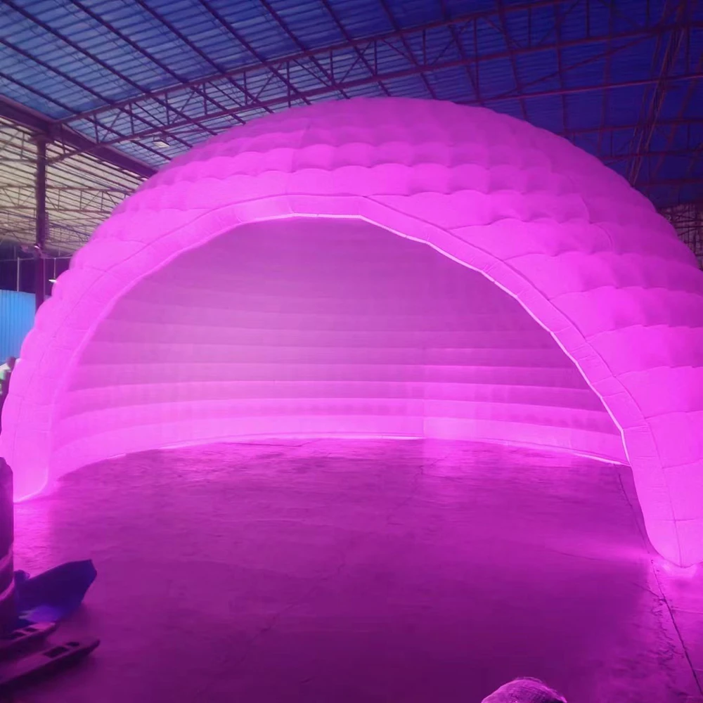 Outdoor Air Inflatable Igloo Dome Tent With Led Lights Inflatable Dome House Shelter For Party Wedding Events And Conferences