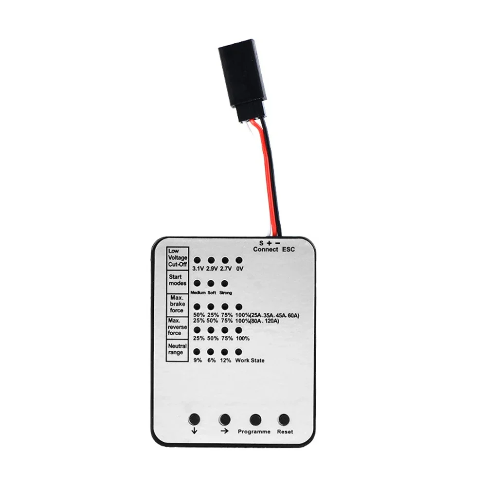 1pc Brushless Electronic Speed Controller Travel Setting Card Accessory Programming Low Voltage Detection