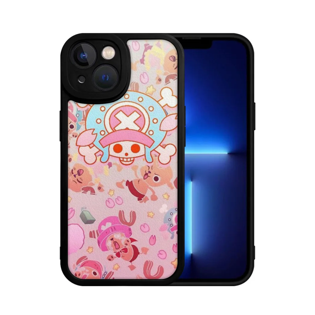 ONE PIECE! TONY TONY Chopper! Pattern IN CREAM Phone Case For iPhone 15 Pro Max Plus Soft  Silicone Cover