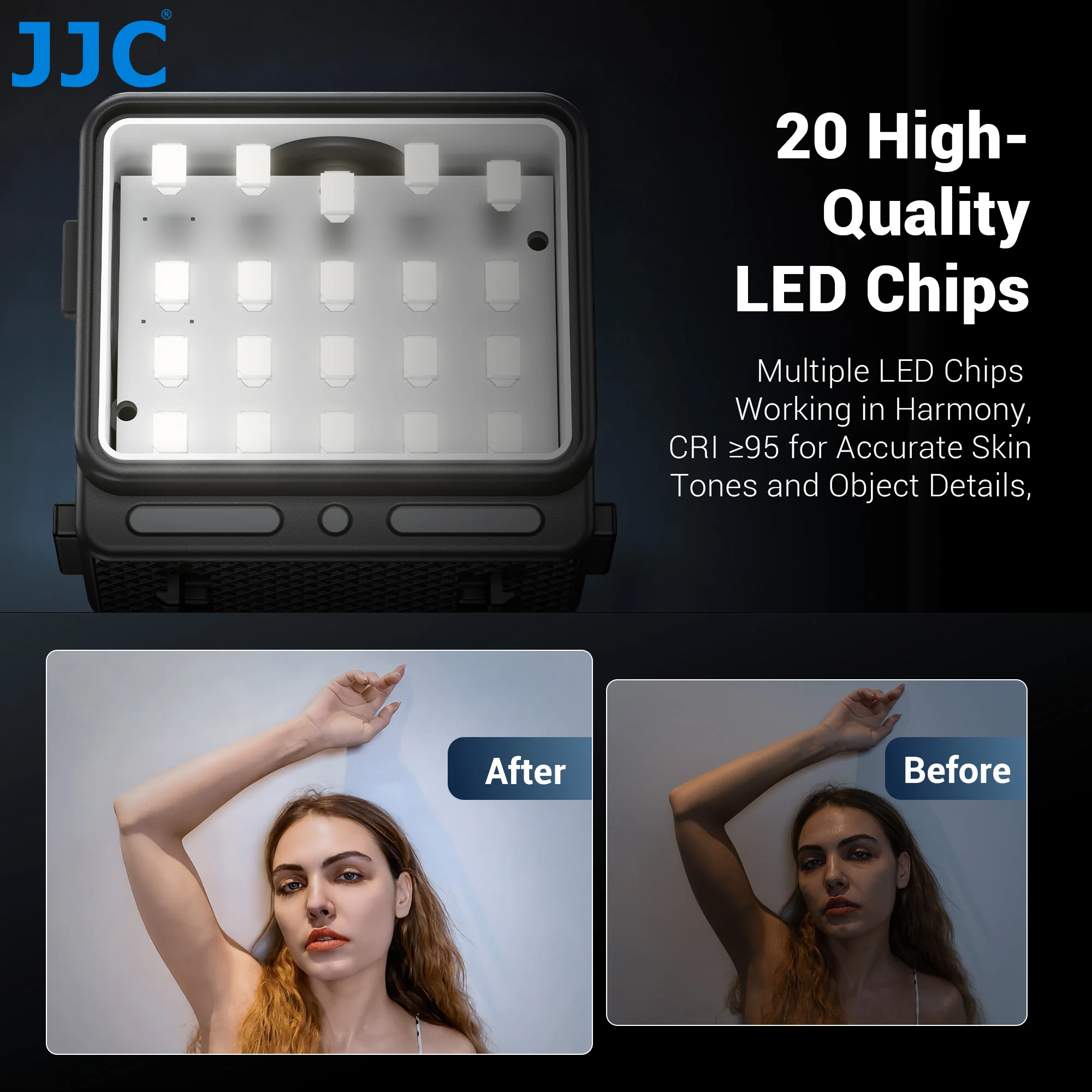 JJC Magnetic Minin LED Light Auxiliary Fill Light for Insta360 X5 X4 Air ACE PRO 2 ACE PRO ACE Accessories IPX5 Waterproof view 3