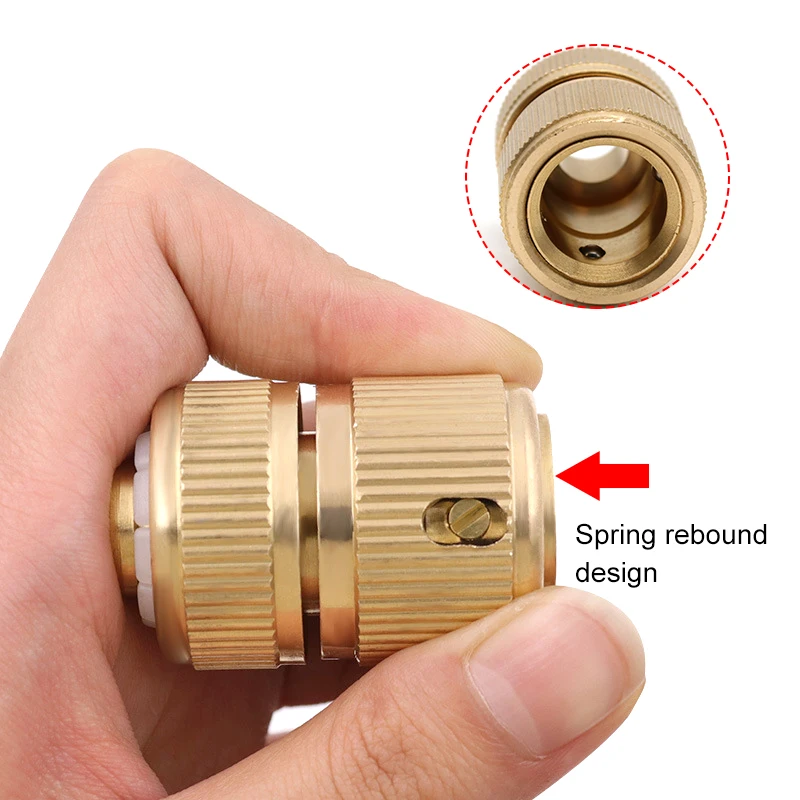 4-Inch Aluminum Plated Copper Water Connection Fast Joint Garden Tool Water Gun Accessory for Quick Pipe Connection