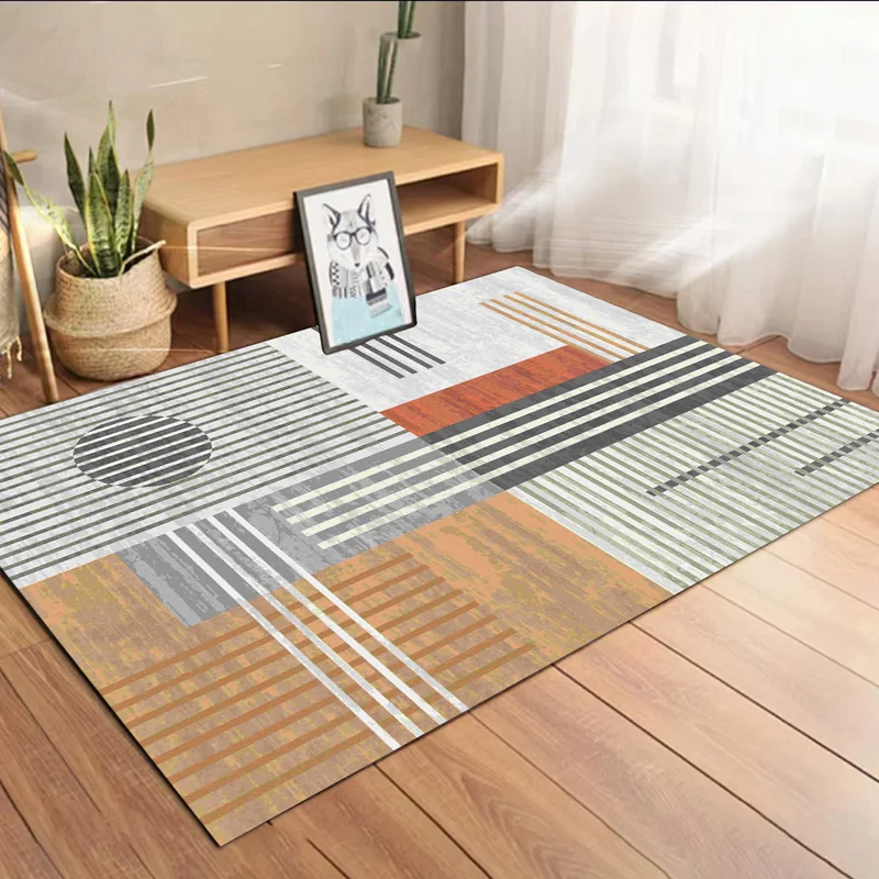 

VIKAMA Loop Pile Carpet Is Dirt Resistant And Easy To Take Care Of Living Room Modern Simple Light Luxury Wash Clean Home Decor