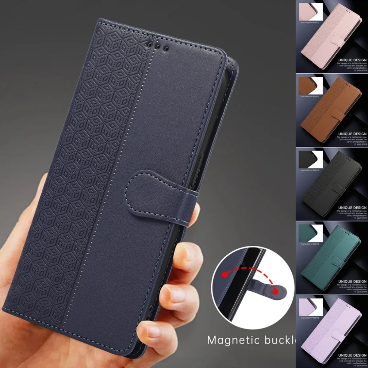 Luxus Leder Brieftasche Karte Telefon Fall für IPhone 16 15 14 13 12 Pro Max Plus SE 4 SE4 16Pro 15Pro IPones Flip Stand Abdeckung Coque