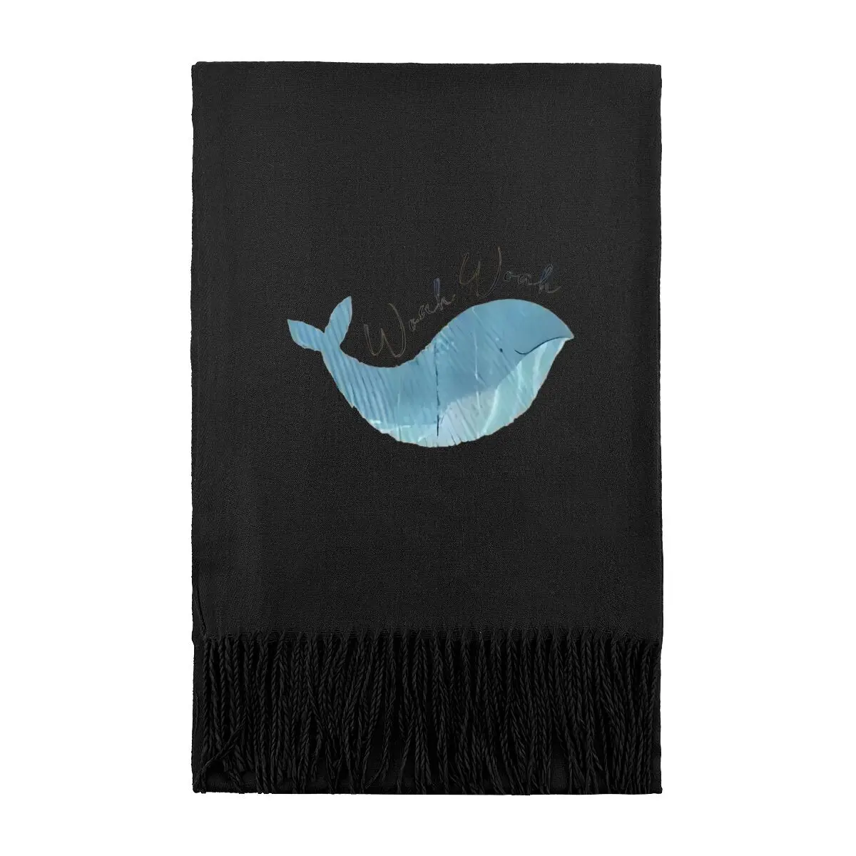 

Текст Weah Woah с китом - иллюстрация искусства Классический длинный теплый шарф - вневременной дизайн