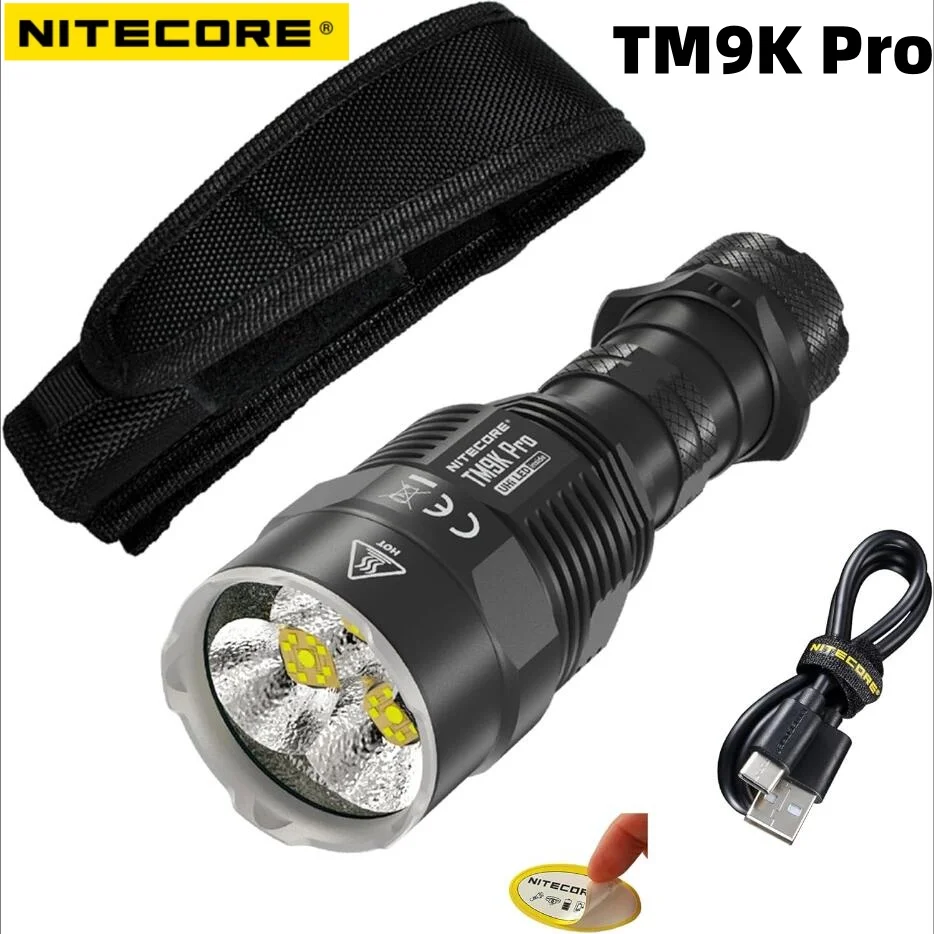 NITECORE TM9K Pro 9900 Lumens Tactical Flashlight Law Enforcement 40 MAX LUMIN SHIELD Military SAR Flashlights Built-in Battery