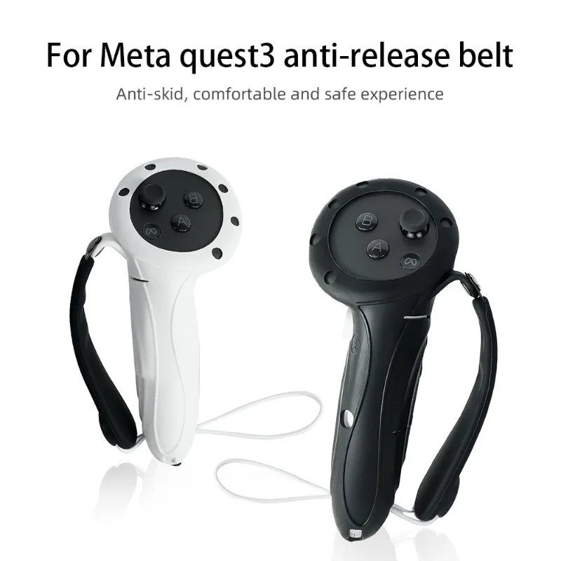 Suitable for Meta quest3 Silicone Handle Protective Cover Extended Adjustable Strap Quick Disassembly Battery Two-piece Pack