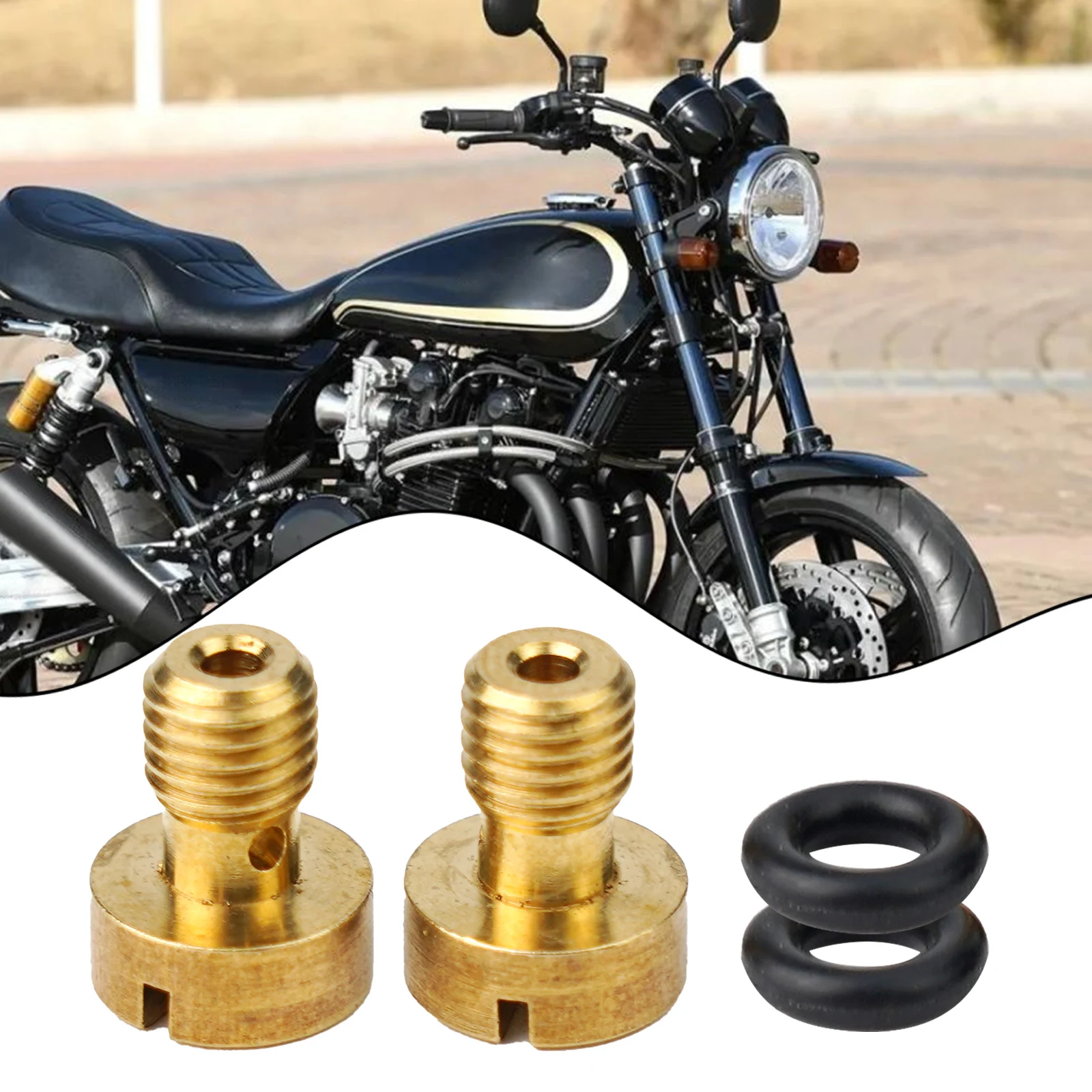 

2pcs Carburetor Drain Screw Float Bowl For Kawasaki KZ650/1000 CB350/400F For Honda CB100K Motorcycle Accessories