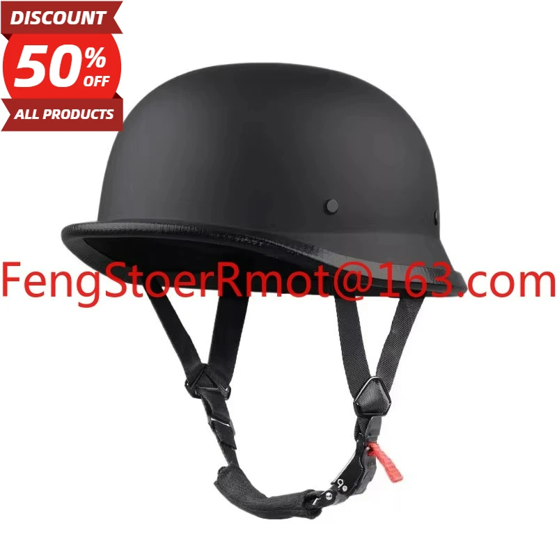 

Retro Personality Half Helmet Steel Helmet German Style Helmet