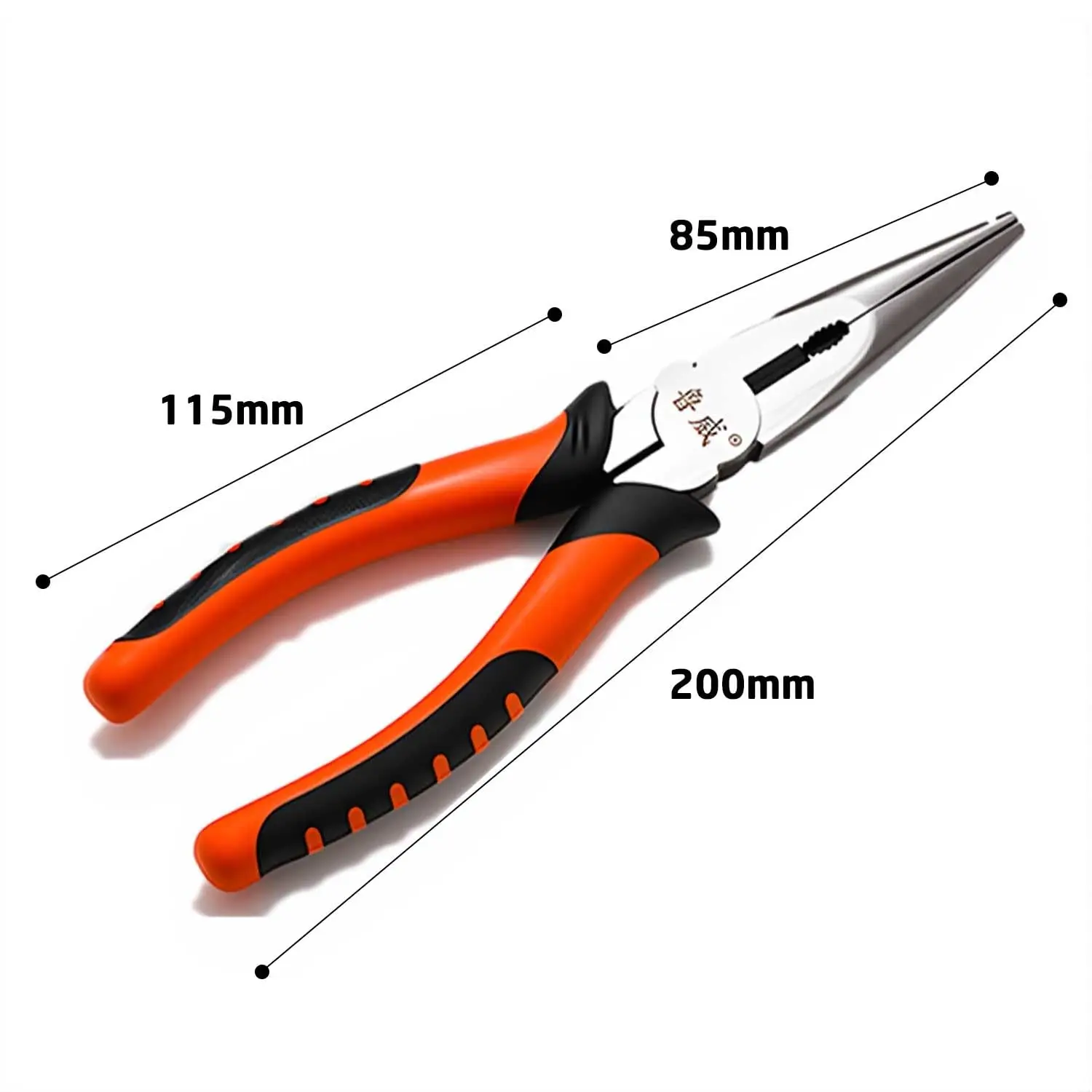 8 Inch Long Nose Pliers Insulated - High Carbon Steel Needle Nose Pliers with Wire Cutter for DIY Crafts Electrical Repairs