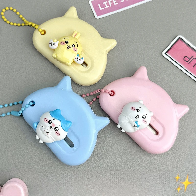 

Новый Kawaii Chiikawa милый мультяшный художественный нож с кошачьими ушками, высокий внешний вид, буклет ручной работы, нож для резки бумаги, предметы первой необходимости