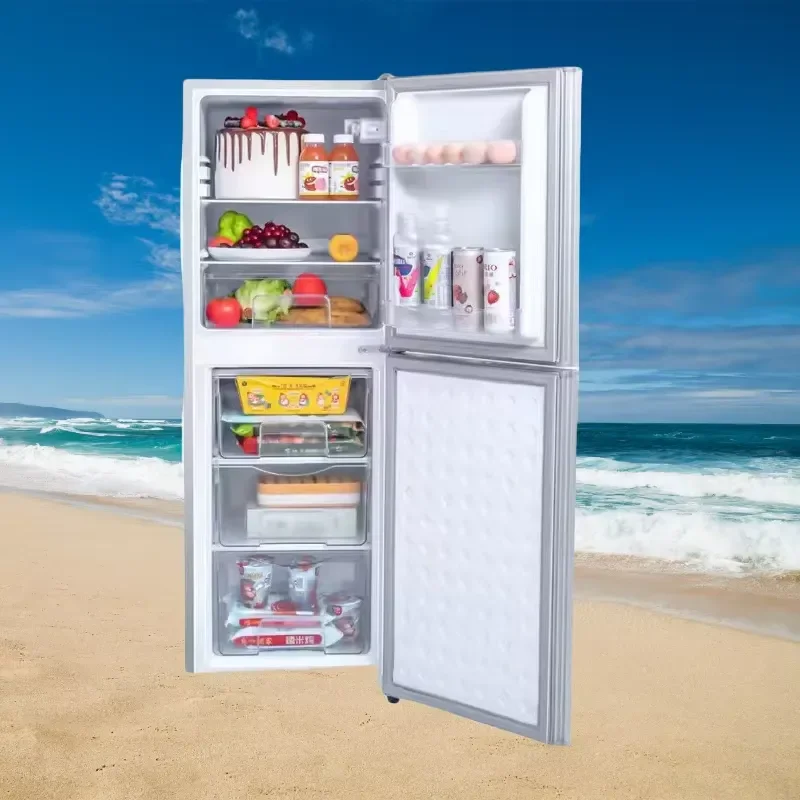 For XK-128L Home Bottom Freezer Refrigerator Mini Double Door Two-door Refrigerator and Freezer