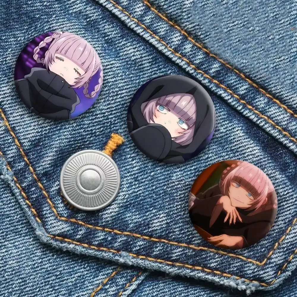 Cartoon Anime C-Call of the N-Night Nazuna Nanakusa Badges Round  Cartoon Brooch Clothes Backpack Accessories Lapelnd Laserh