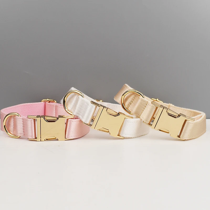 Luxuriöses Personalisiertes Hundehalsband- und Leinenset, Maßgefertigtes Logo Abnehmbares Hundehalsband mit Fliege, Designer Hundehalsband und Leinenset – Detail 4