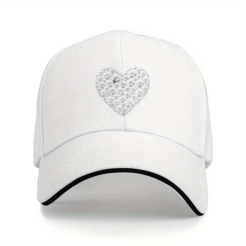 Clover-Heart-Baseball-Cap-Polyester-Casual-Adjustable-Sun-Protection-Unisex-Adult-Baseball-Hat