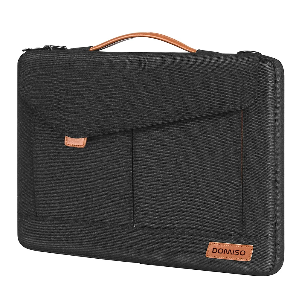 DOMISO 14 15.6 17 Inch Laptop Sleeve Bag Water Resistant Business Briefcase Carrying Shoulder Bag