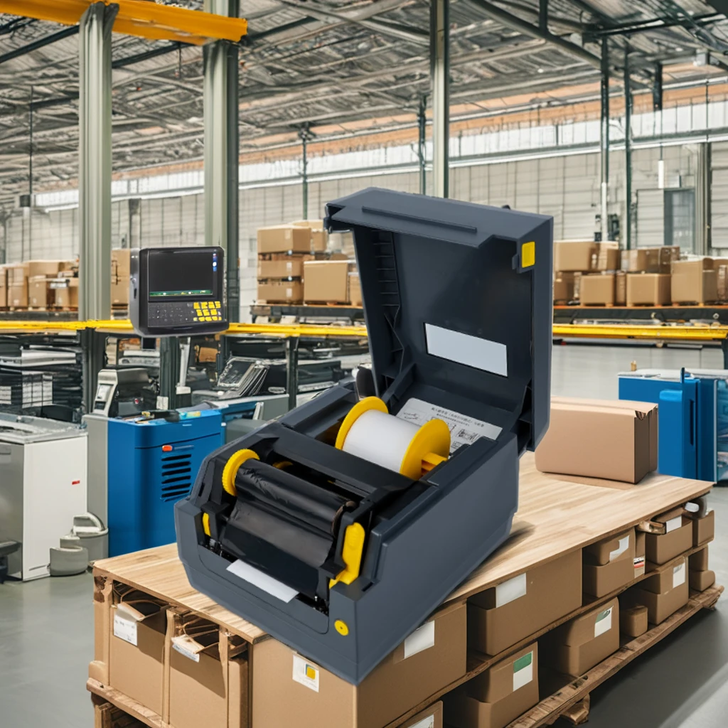 Harga Pabrik 300dpi/600dpi Mesin Cetak Pita Kain Kode QR Tag Pakaian Printer Label Kode Termal