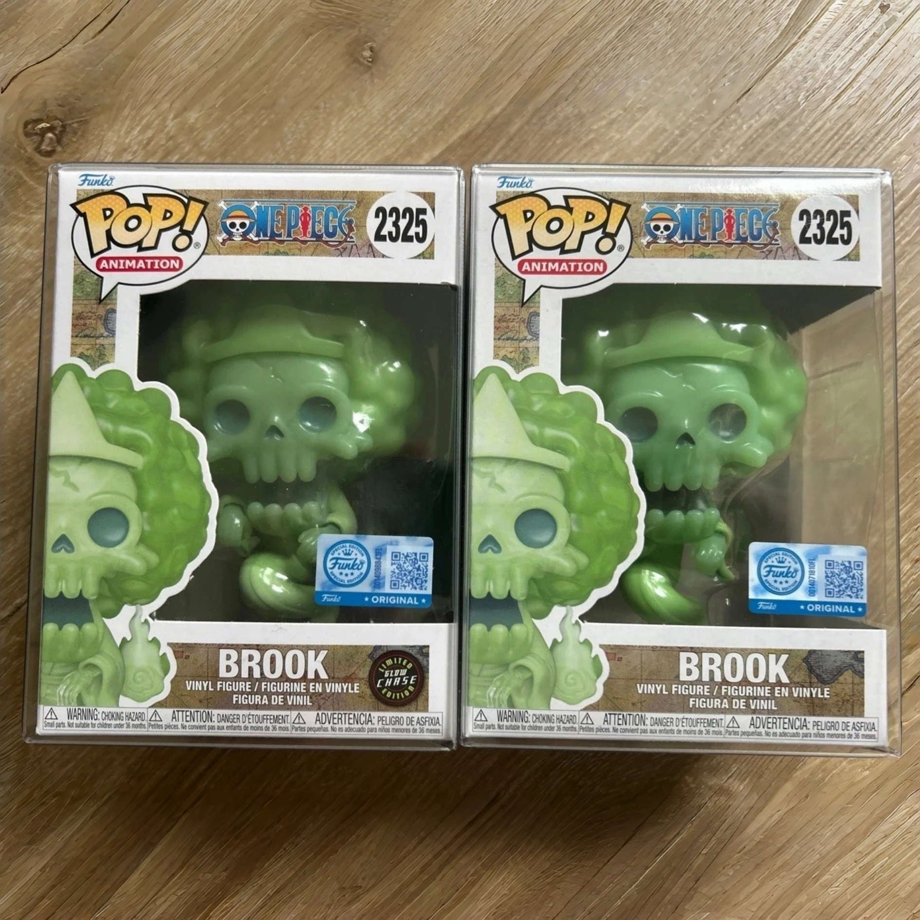 One Piece Brook Vinyl Figure Funko Pop #2325 Glow Chase Official Licensed Authentic Statue Limited Edition Anime Fans Toy Gift