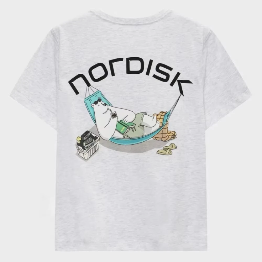 2026 Summer Vintage Oversized T‑Shirt For Adults Kids Outdoor Camping Cartoon Animal Theme Art Loose Short Sleeve Street Tee