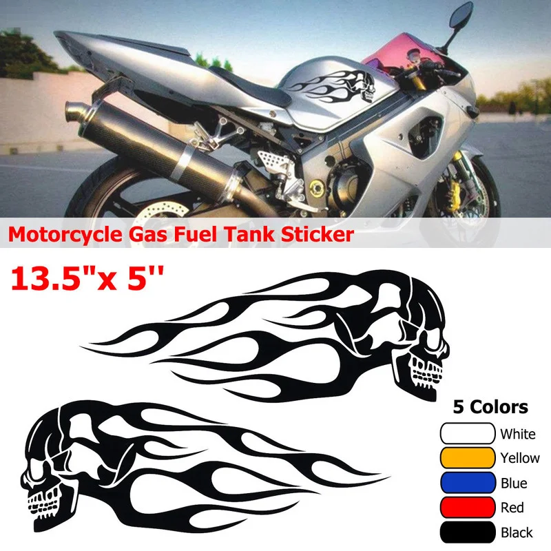2 New Color Tiger Flame Totem Car Stickers, Car Stickers, Motorcycle Stickers, Easy To Install and Not Easy To Fall Off